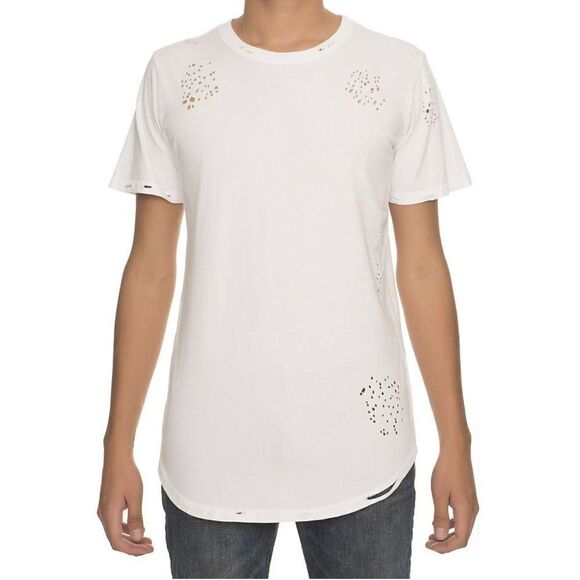 FBRK Men's Destroyed Scallop Tee-NWT - Picture 1 of 4